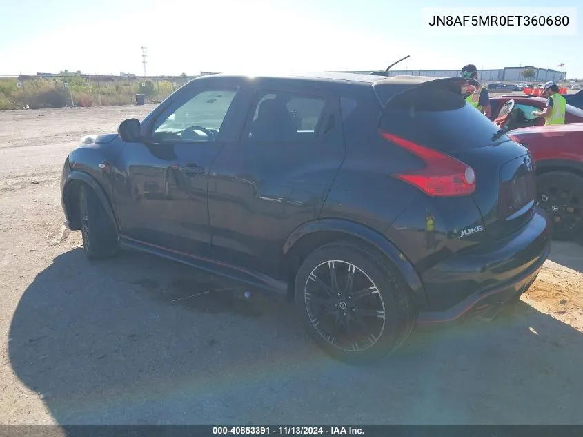 2014 Nissan Juke Nismo VIN: JN8AF5MR0ET360680 Lot: 40853391