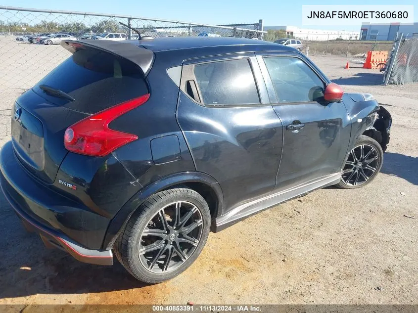 2014 Nissan Juke Nismo VIN: JN8AF5MR0ET360680 Lot: 40853391