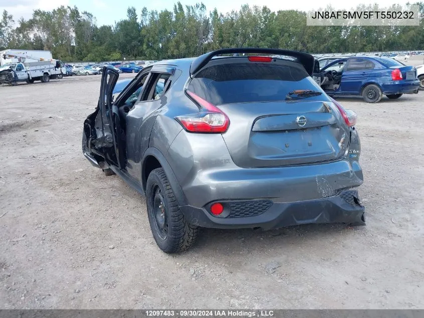 2015 Nissan Juke VIN: JN8AF5MV5FT550232 Lot: 12097483