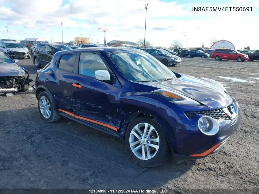 2015 Nissan Juke VIN: JN8AF5MV4FT550691 Lot: 12134890