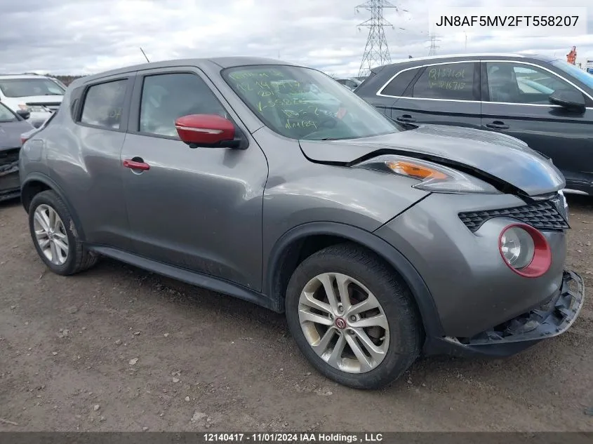 2015 Nissan Juke VIN: JN8AF5MV2FT558207 Lot: 12140417