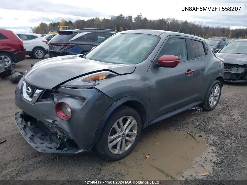 2015 Nissan Juke VIN: JN8AF5MV2FT558207 Lot: 12140417