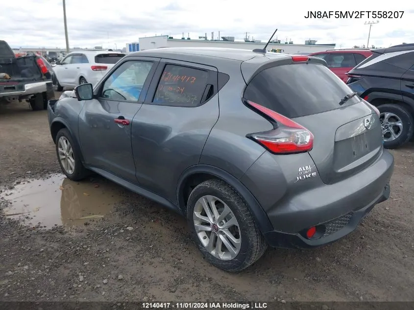 2015 Nissan Juke VIN: JN8AF5MV2FT558207 Lot: 12140417