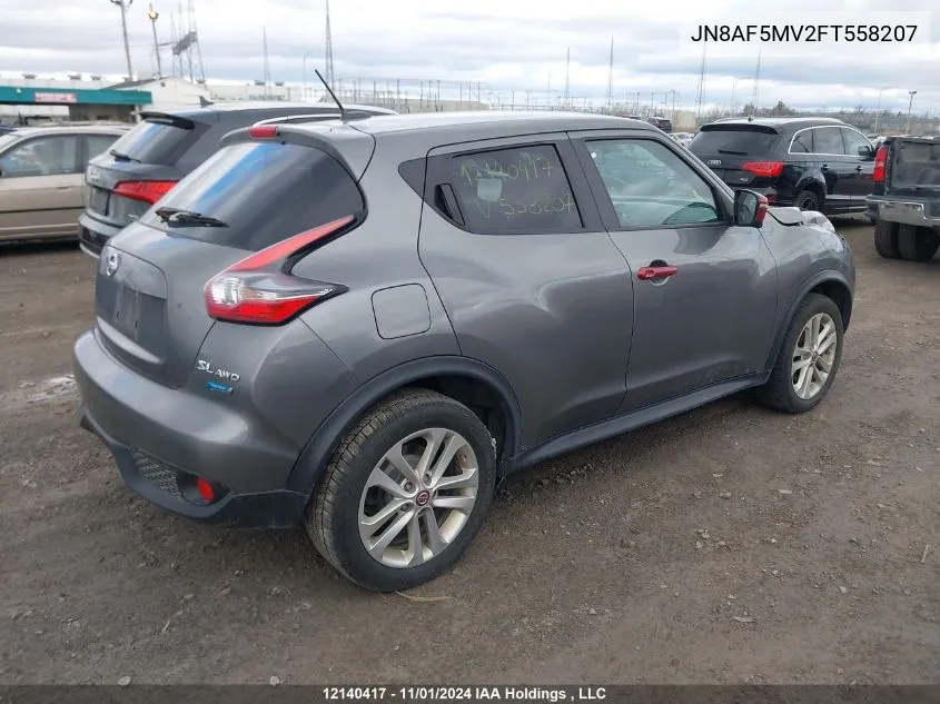 2015 Nissan Juke VIN: JN8AF5MV2FT558207 Lot: 12140417