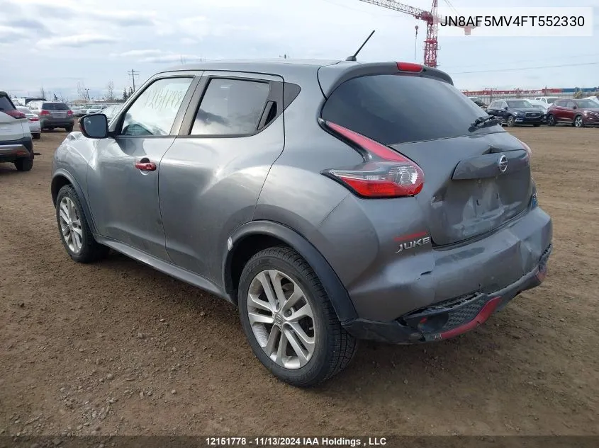 2015 Nissan Juke VIN: JN8AF5MV4FT552330 Lot: 12151778