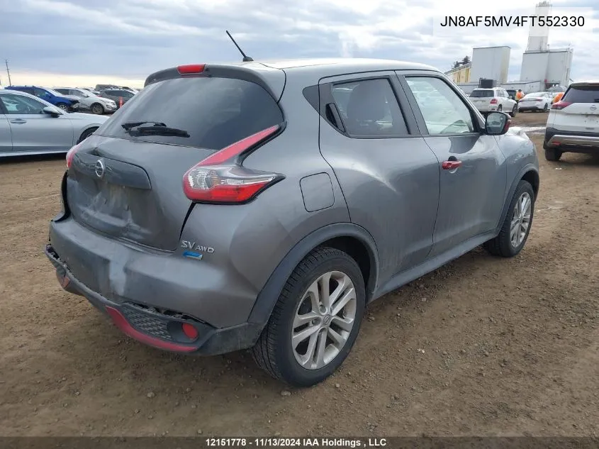 2015 Nissan Juke VIN: JN8AF5MV4FT552330 Lot: 12151778