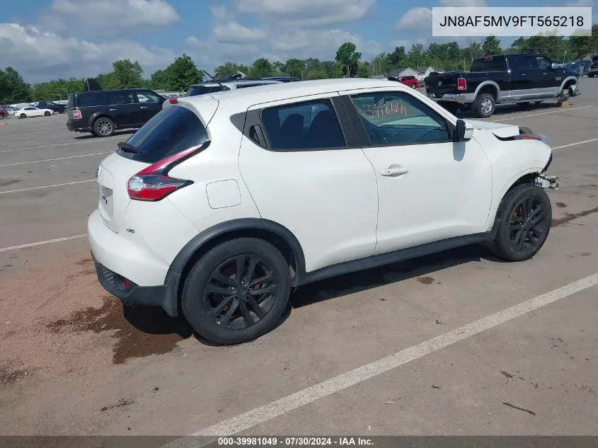 2015 Nissan Juke S VIN: JN8AF5MV9FT565218 Lot: 39981049