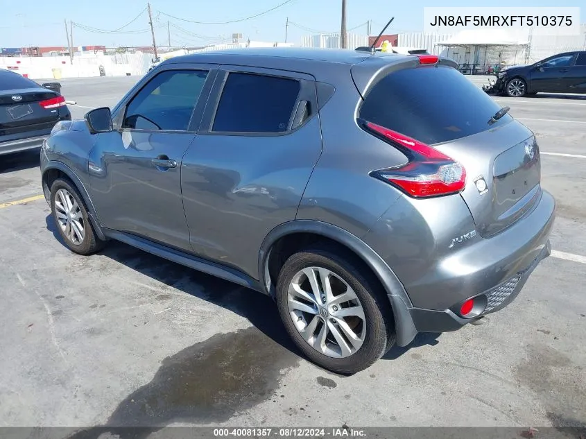 JN8AF5MRXFT510375 2015 Nissan Juke Sv