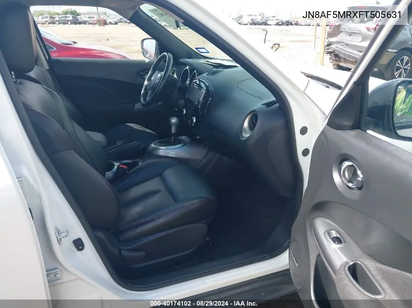 2015 Nissan Juke Sl VIN: JN8AF5MRXFT505631 Lot: 40174102