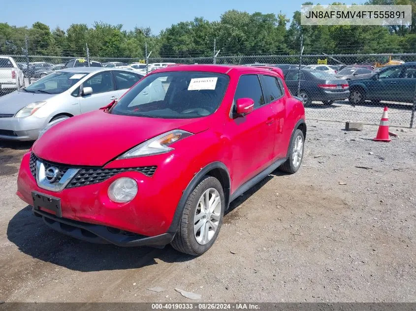 2015 Nissan Juke Sv VIN: JN8AF5MV4FT555891 Lot: 40190333