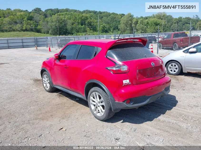 2015 Nissan Juke Sv VIN: JN8AF5MV4FT555891 Lot: 40190333