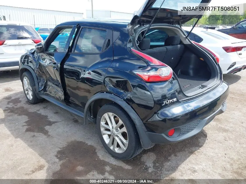 2015 Nissan Juke S VIN: JN8AF5MR7FT508051 Lot: 40246321