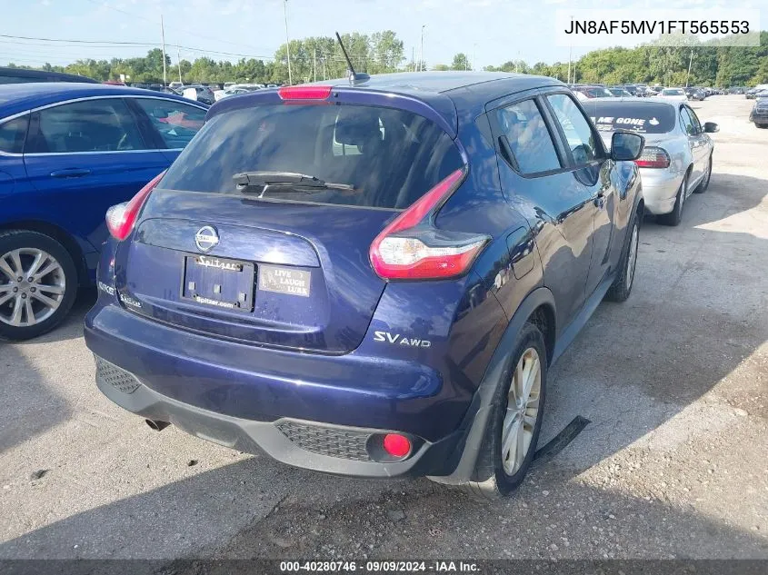 2015 Nissan Juke Sv VIN: JN8AF5MV1FT565553 Lot: 40280746