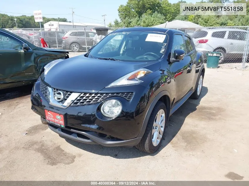 2015 Nissan Juke Sv VIN: JN8AF5MV8FT551858 Lot: 40300364