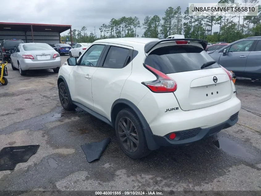 2015 Nissan Juke Sv VIN: JN8AF5MV6FT565810 Lot: 40301585