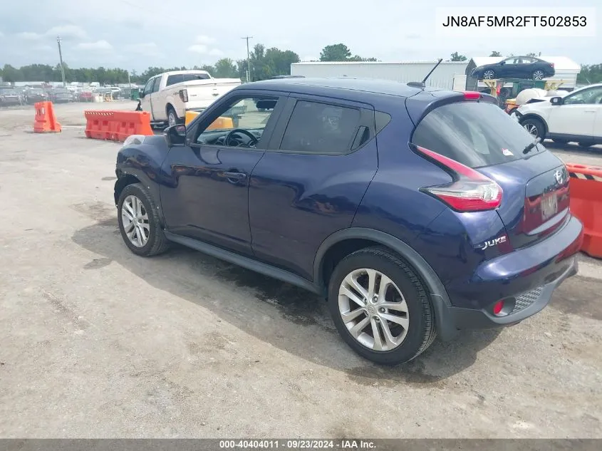 2015 Nissan Juke Sv VIN: JN8AF5MR2FT502853 Lot: 40404011