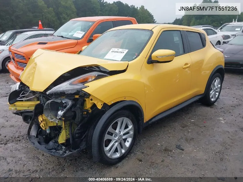 2015 Nissan Juke Sv VIN: JN8AF5MV7FT551236 Lot: 40406589