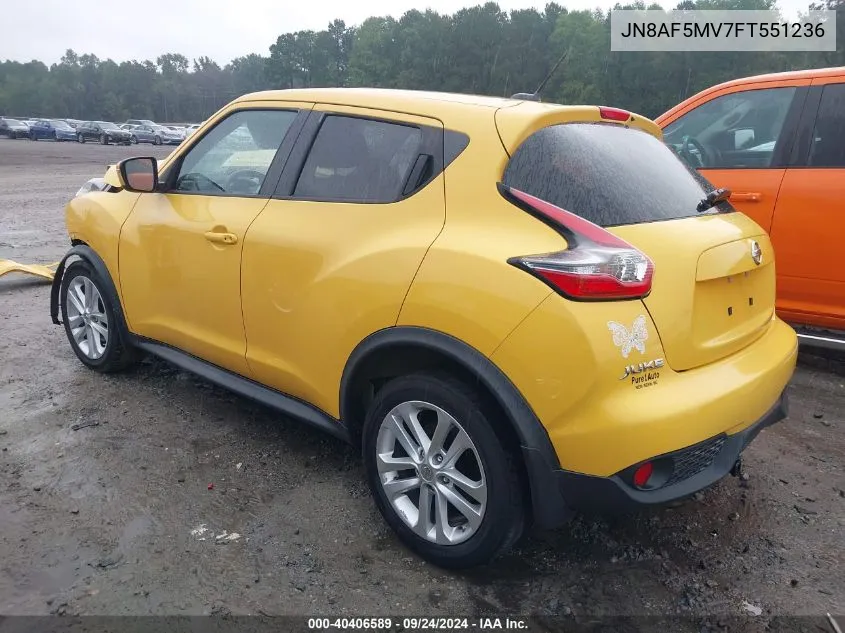 2015 Nissan Juke Sv VIN: JN8AF5MV7FT551236 Lot: 40406589