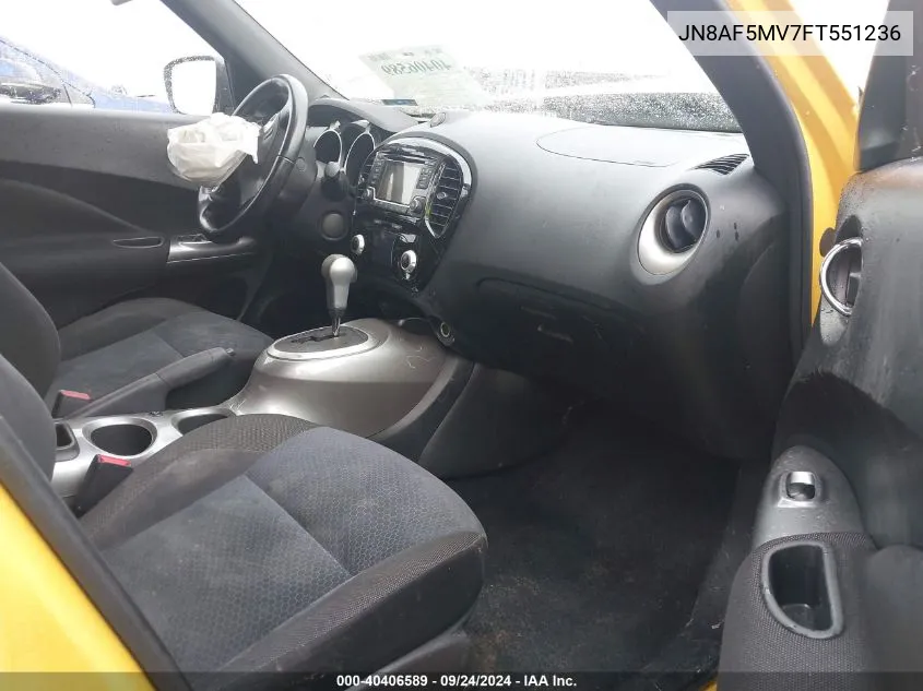 JN8AF5MV7FT551236 2015 Nissan Juke Sv