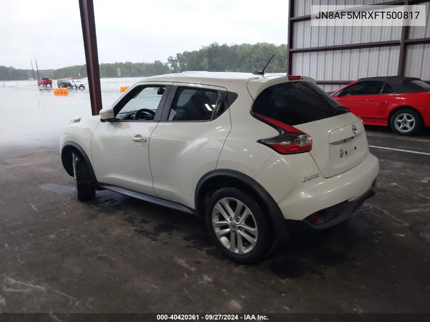 2015 Nissan Juke Sl VIN: JN8AF5MRXFT500817 Lot: 40420361