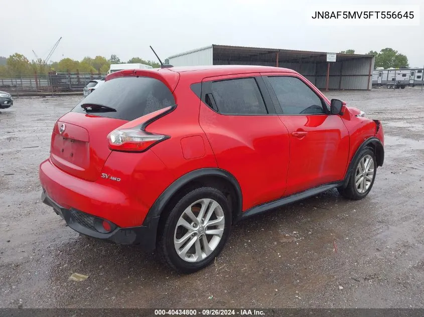 2015 Nissan Juke Sv VIN: JN8AF5MV5FT556645 Lot: 40434800