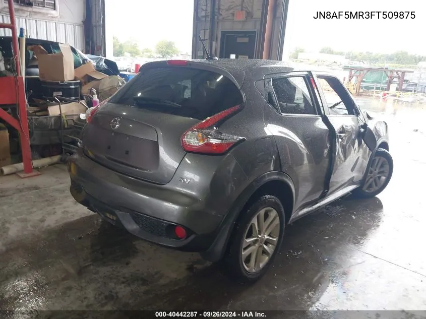 2015 Nissan Juke Sv VIN: JN8AF5MR3FT509875 Lot: 40442287