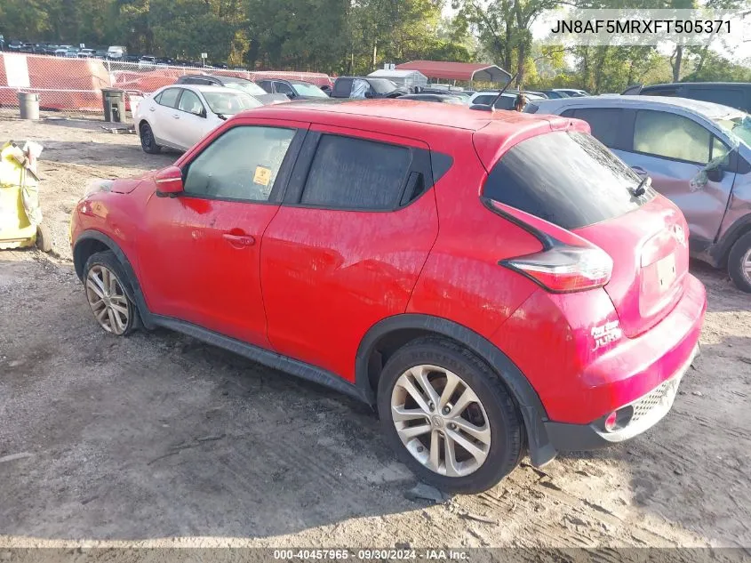 2015 Nissan Juke S/Sv/Sl/Nismo VIN: JN8AF5MRXFT505371 Lot: 40457965