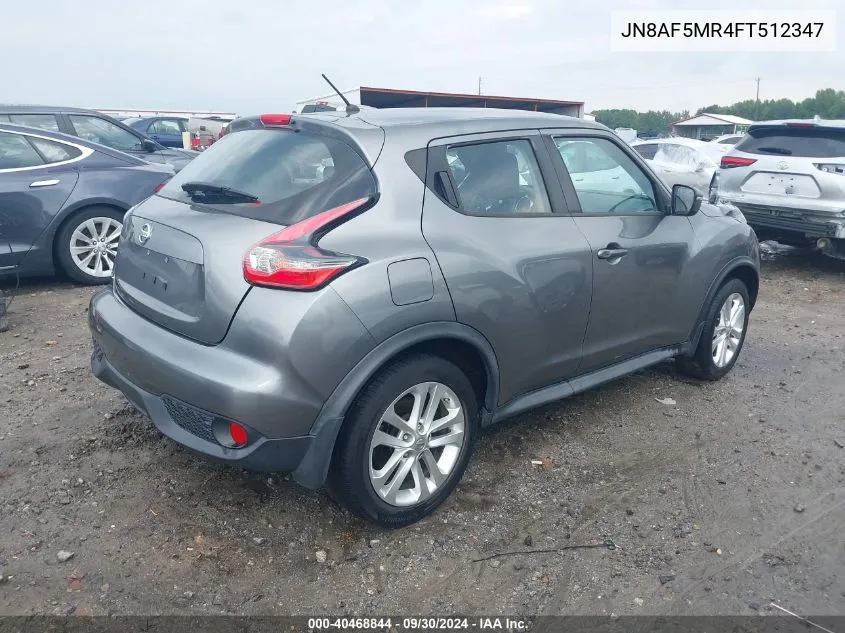 2015 Nissan Juke S/Sv/Sl/Nismo VIN: JN8AF5MR4FT512347 Lot: 40468844