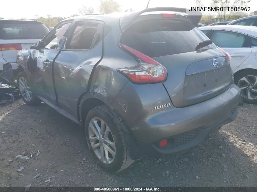 2015 Nissan Juke S/Sv/Sl/Nismo VIN: JN8AF5MR0FT505962 Lot: 40508961