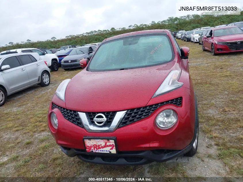 2015 Nissan Juke S/Sv/Sl/Nismo VIN: JN8AF5MR8FT513033 Lot: 40517345