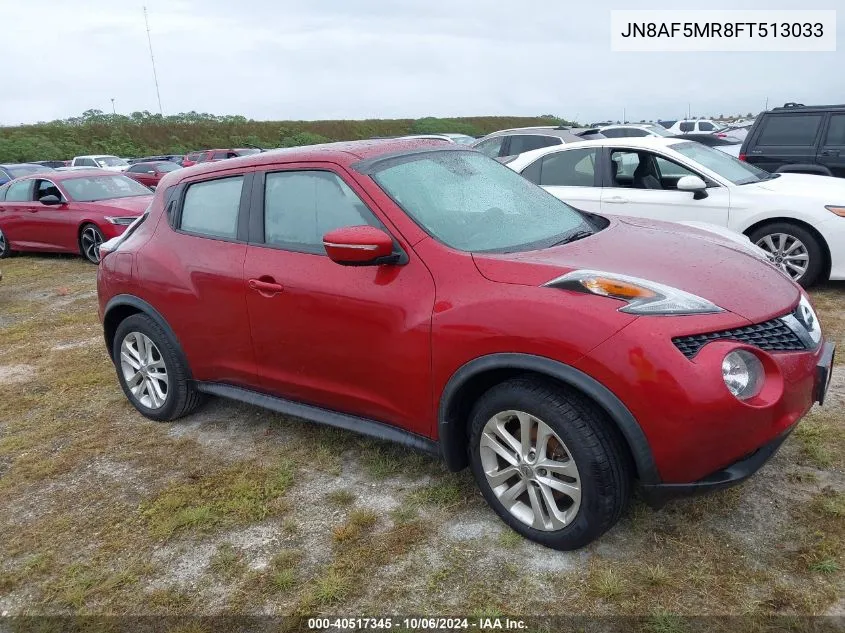 2015 Nissan Juke S/Sv/Sl/Nismo VIN: JN8AF5MR8FT513033 Lot: 40517345