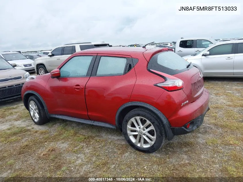 2015 Nissan Juke S/Sv/Sl/Nismo VIN: JN8AF5MR8FT513033 Lot: 40517345