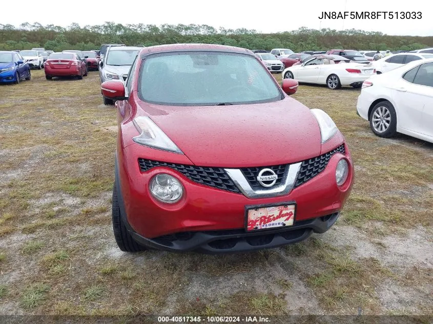 2015 Nissan Juke S/Sv/Sl/Nismo VIN: JN8AF5MR8FT513033 Lot: 40517345