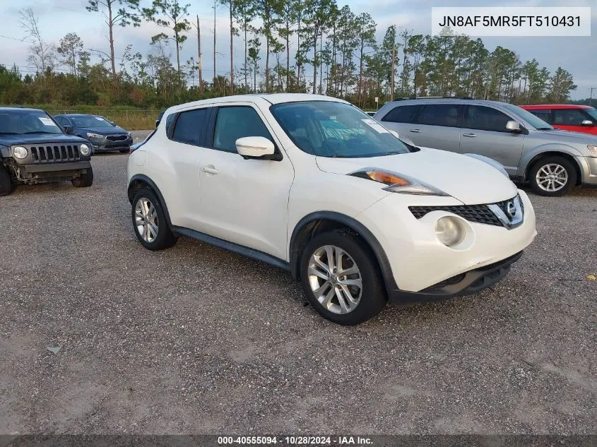 2015 Nissan Juke S/Sv/Sl/Nismo VIN: JN8AF5MR5FT510431 Lot: 40555094