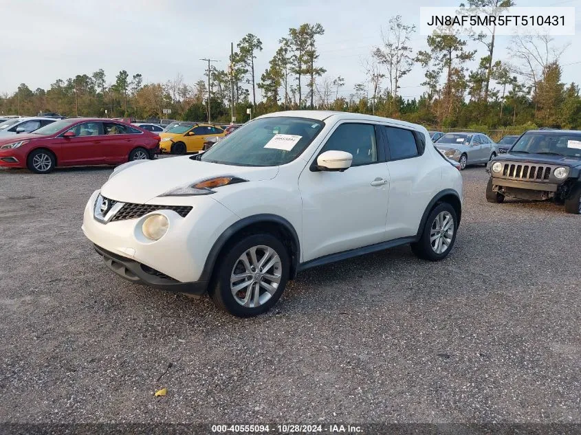 2015 Nissan Juke S/Sv/Sl/Nismo VIN: JN8AF5MR5FT510431 Lot: 40555094