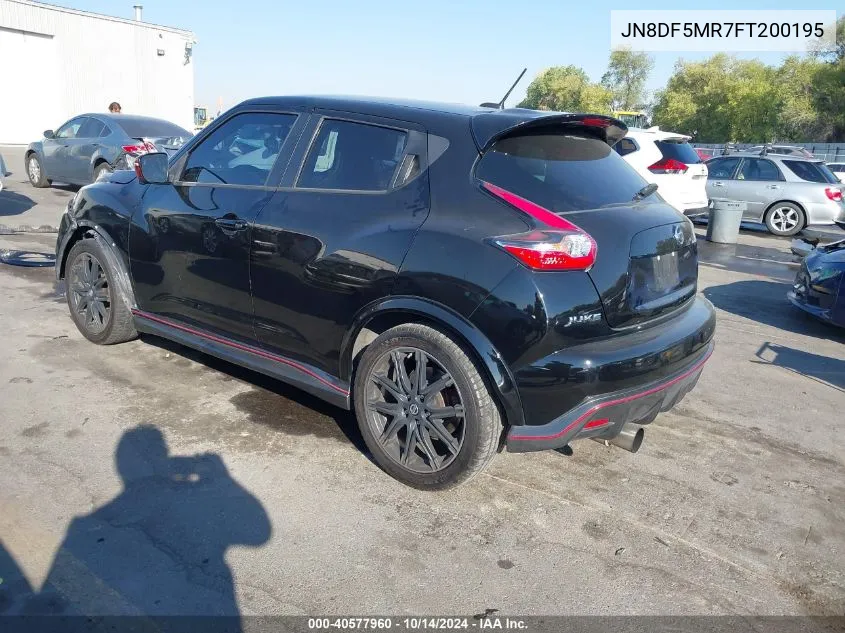 2015 Nissan Juke Nismo Rs VIN: JN8DF5MR7FT200195 Lot: 40577960