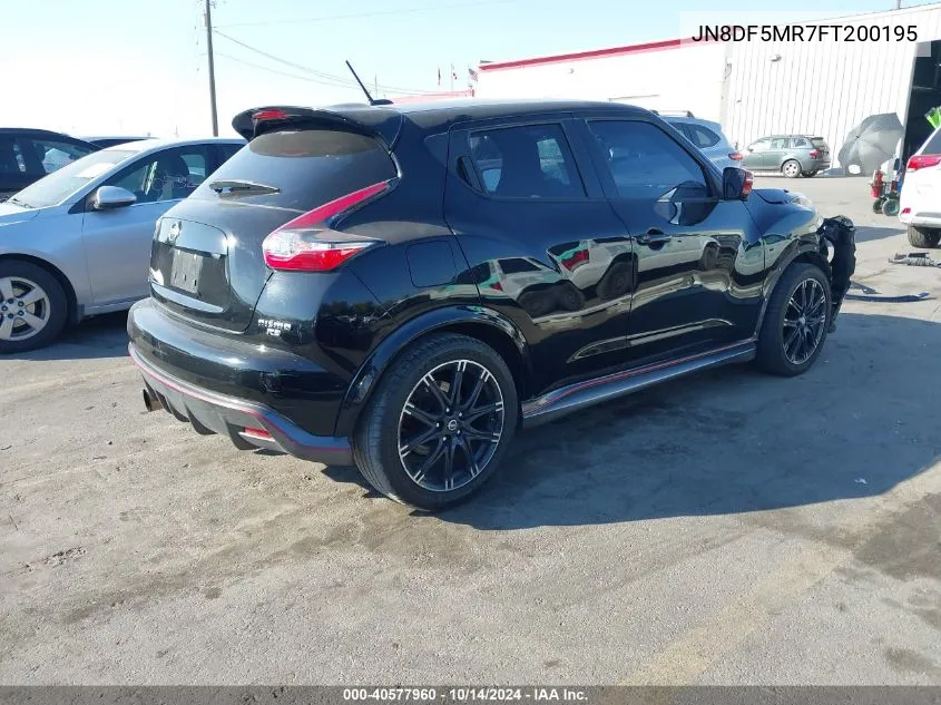 2015 Nissan Juke Nismo Rs VIN: JN8DF5MR7FT200195 Lot: 40577960