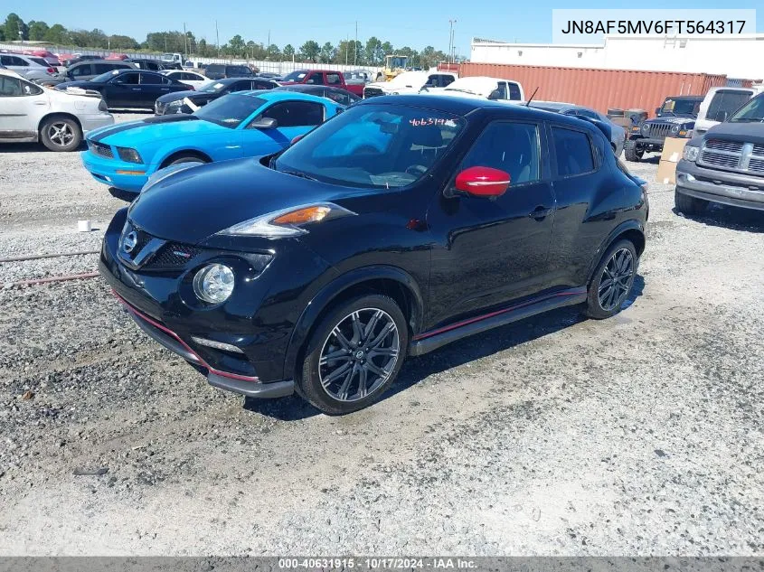 2015 Nissan Juke Nismo VIN: JN8AF5MV6FT564317 Lot: 40631915