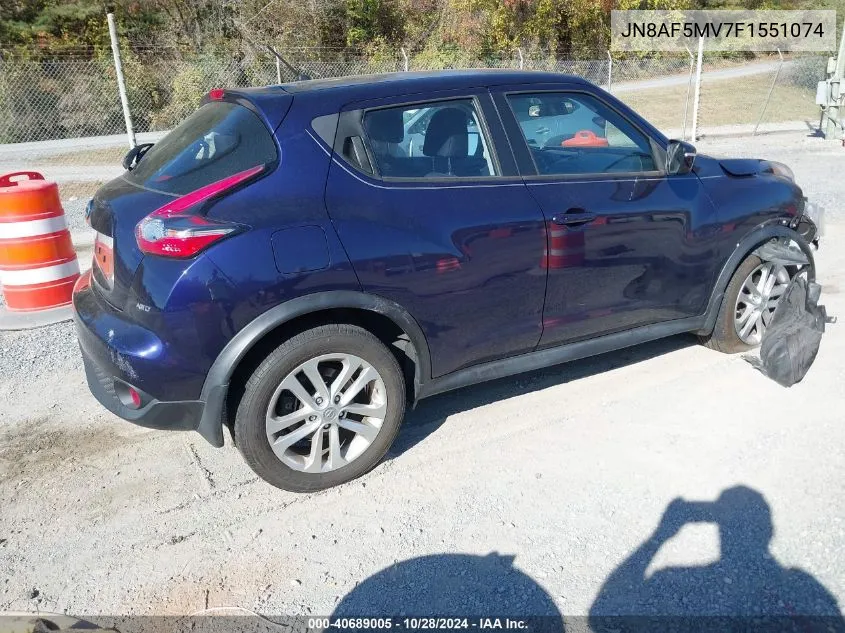 2015 Nissan Juke S/Sv/Sl/Nismo VIN: JN8AF5MV7F1551074 Lot: 40689005