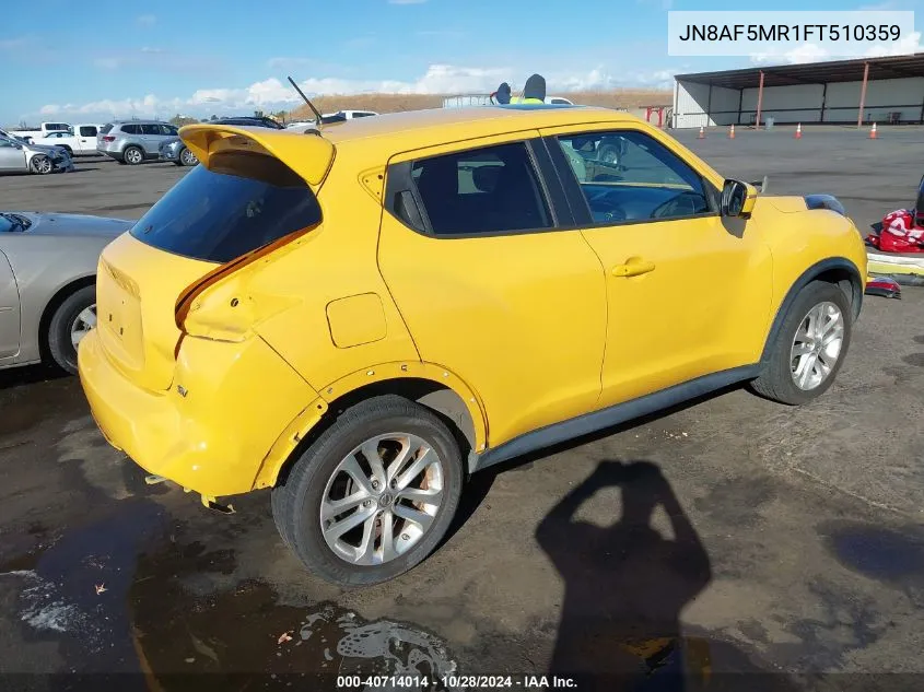 2015 Nissan Juke Sv VIN: JN8AF5MR1FT510359 Lot: 40714014