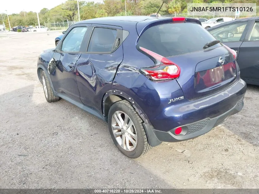 2015 Nissan Juke Nismo/S/Sl/Sv VIN: JN8AF5MR1FTS10126 Lot: 40716228