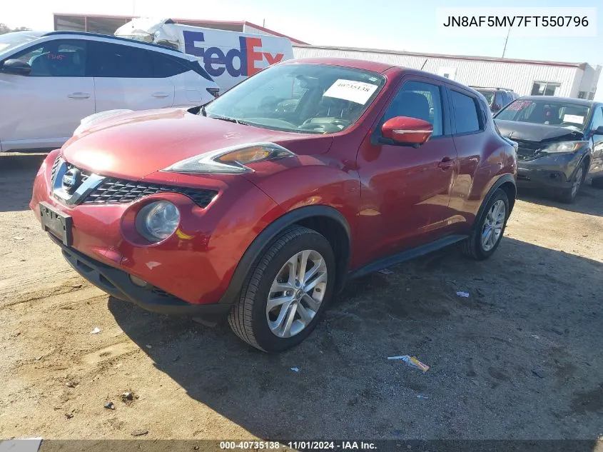 2015 Nissan Juke Sl VIN: JN8AF5MV7FT550796 Lot: 40735138