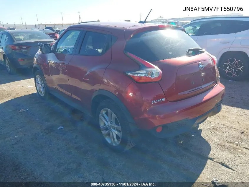 2015 Nissan Juke Sl VIN: JN8AF5MV7FT550796 Lot: 40735138