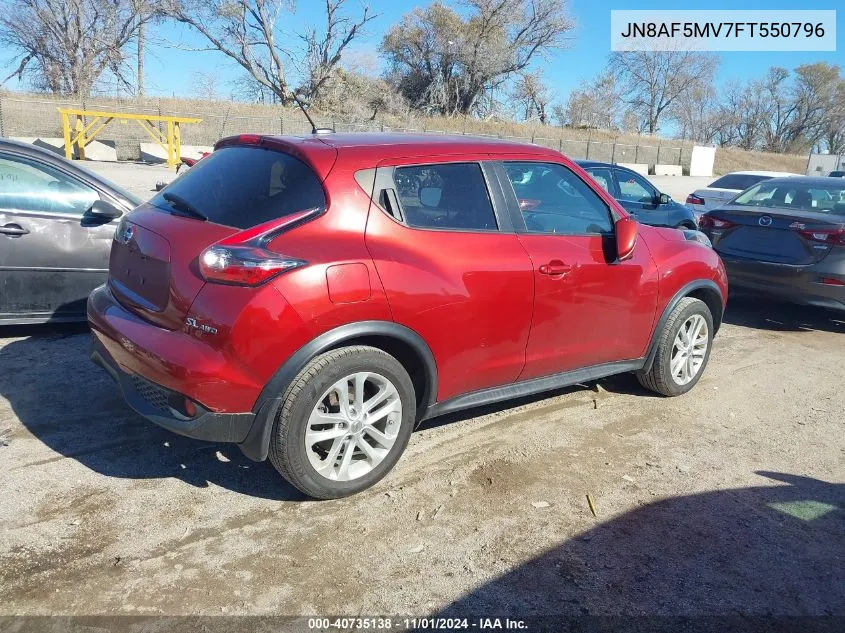 2015 Nissan Juke Sl VIN: JN8AF5MV7FT550796 Lot: 40735138