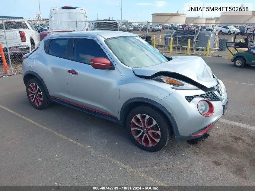 2015 Nissan Juke S VIN: JN8AF5MR4FT502658 Lot: 40742749