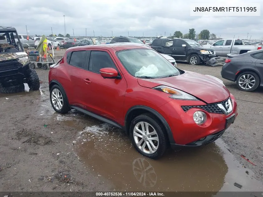 2015 Nissan Juke Sl VIN: JN8AF5MR1FT511995 Lot: 40752536