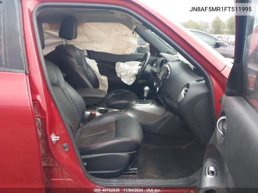 2015 Nissan Juke Sl VIN: JN8AF5MR1FT511995 Lot: 40752536