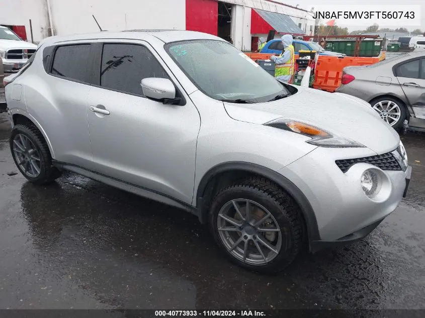 2015 Nissan Juke Sv VIN: JN8AF5MV3FT560743 Lot: 40773933