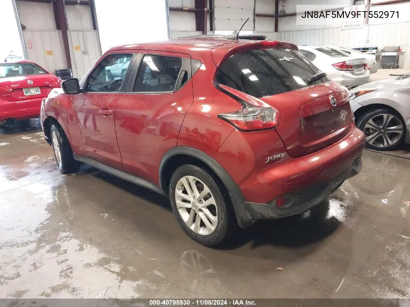 2015 Nissan Juke Sv VIN: JN8AF5MV9FT552971 Lot: 40795930