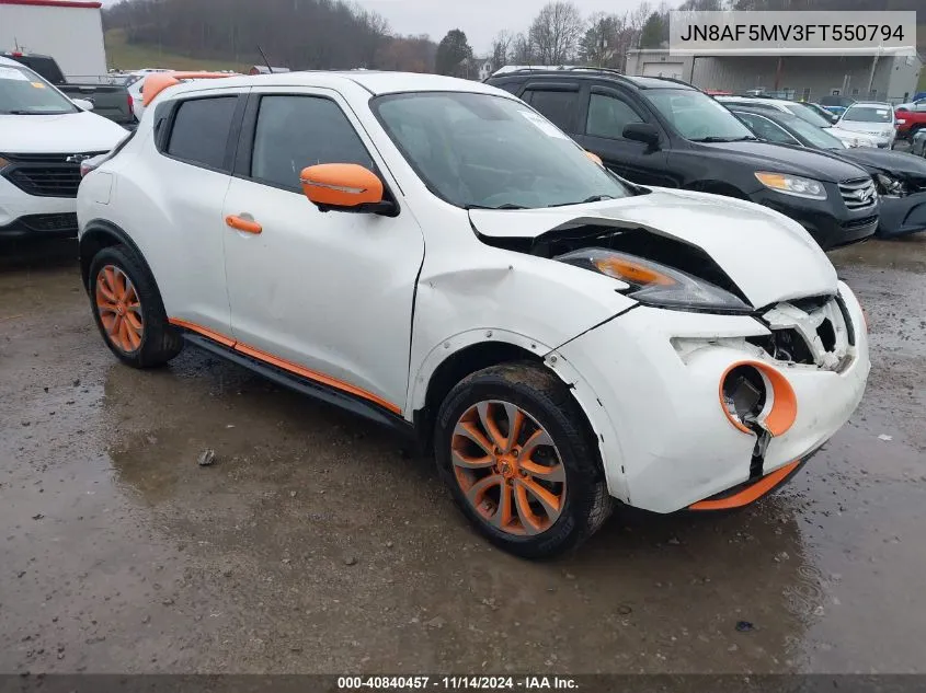 2015 Nissan Juke Sl VIN: JN8AF5MV3FT550794 Lot: 40840457